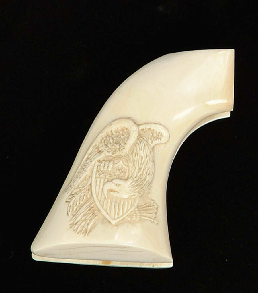 Appraisal: PAIR OF -PIECE SINGLE ACTION COLT IVORY GRIPS Beautiful single