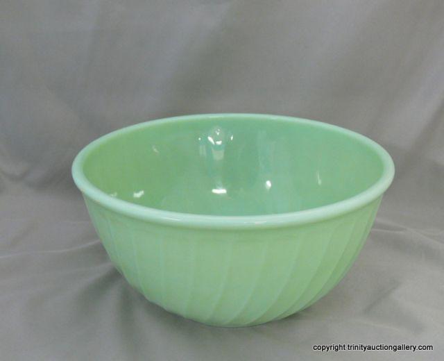 Appraisal: FireKing Jadeite Swirl Mixing Bowl - tallMarked on bottom