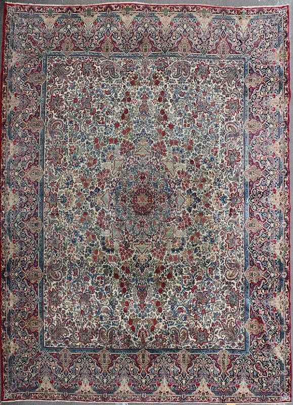 Appraisal: KERMAN PALACE SIZE HANDWOVEN ORIETNAL CARPET A VERY FINE KERMAN