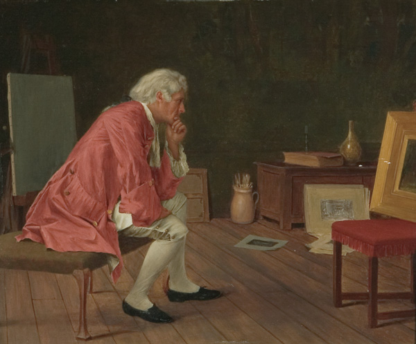 Appraisal: SLOANE GEORGE American - The Connoisseur oil on panel x