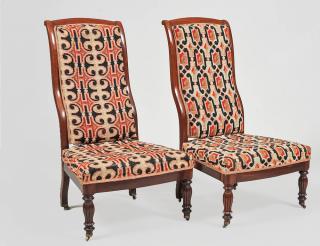 Appraisal: PAIR OF LOUIS PHILIPPE MAHOGANY SIDE CHAIRS French Mid th