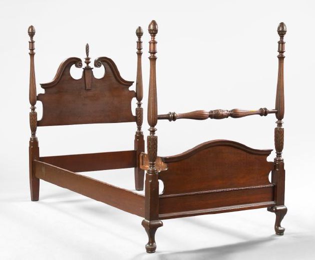 Appraisal: Pair of Colonial Revival Mahogany Twin Beds early th century