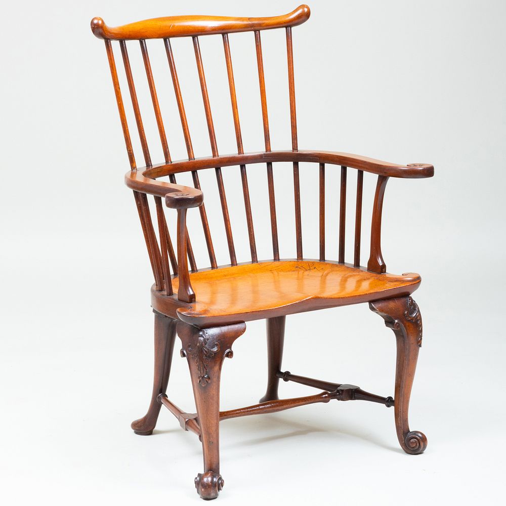 Appraisal: Fine George II Mahogany Comb Back Windsor Armchair x x