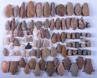 Appraisal: Arrowhead Dug Civil War Bullet Collection All dug from places