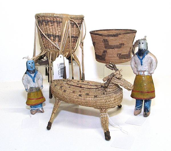 Appraisal: Property of various owners Comprising a Papago basketry deer miniature