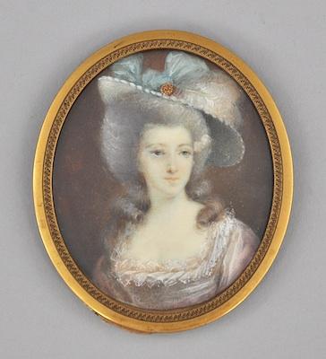 Appraisal: A Miniature Portrait Painting Hand painted in oil on ivory