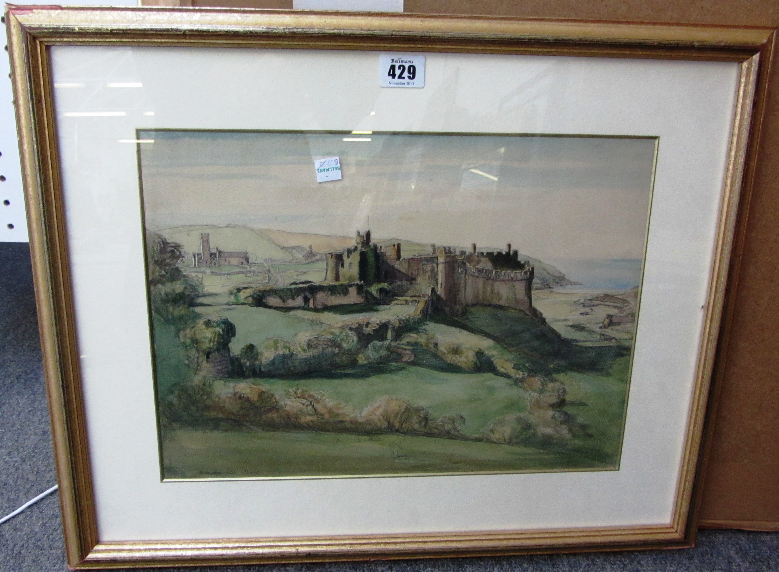 Appraisal: Hester Frood - Manorbier Castle A Northumberland Mill two watercolour