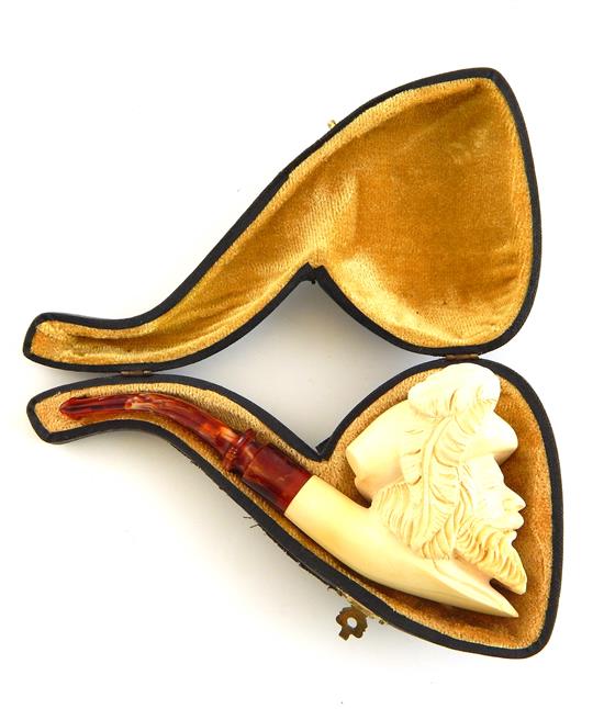 Appraisal: Meerschaum pipe th C by CAO International Turkey hand carved