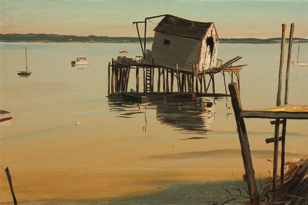 Appraisal: ETNIER STEPHEN MORGAN American - The Old Fishing Shack oil