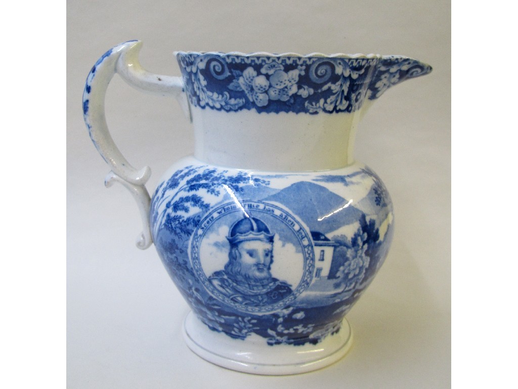 Appraisal: A John and Richard Riley blue and white commemorative jug