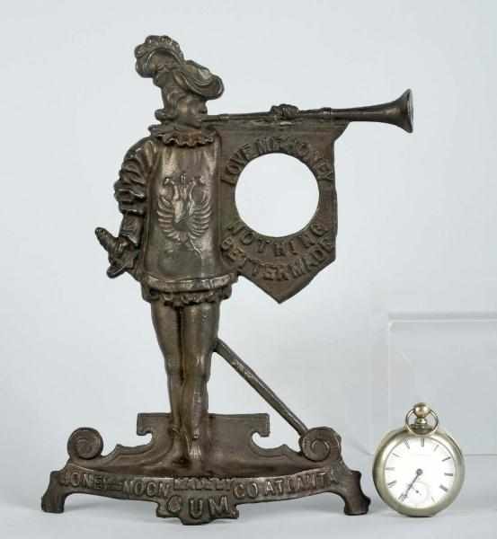 Appraisal: Cast Iron Advertising Figural Watch Holder Advertising for Honeymoon Gum