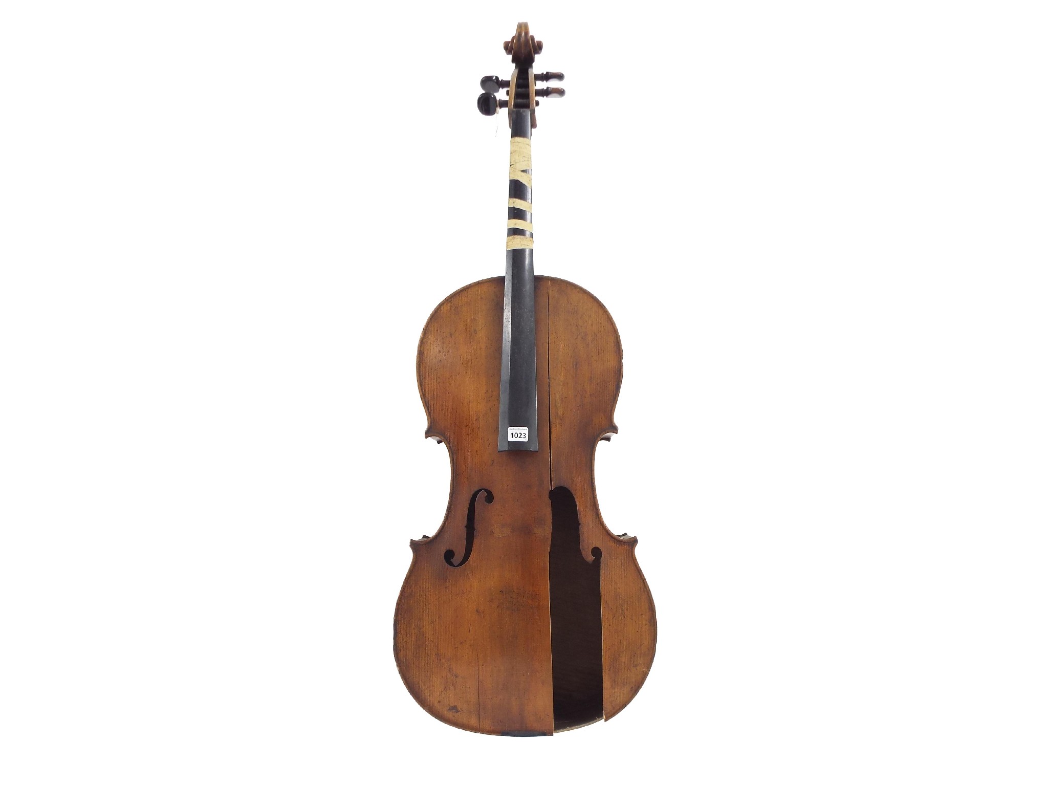 Appraisal: Interesting th century violoncello in need of restoration and bearing