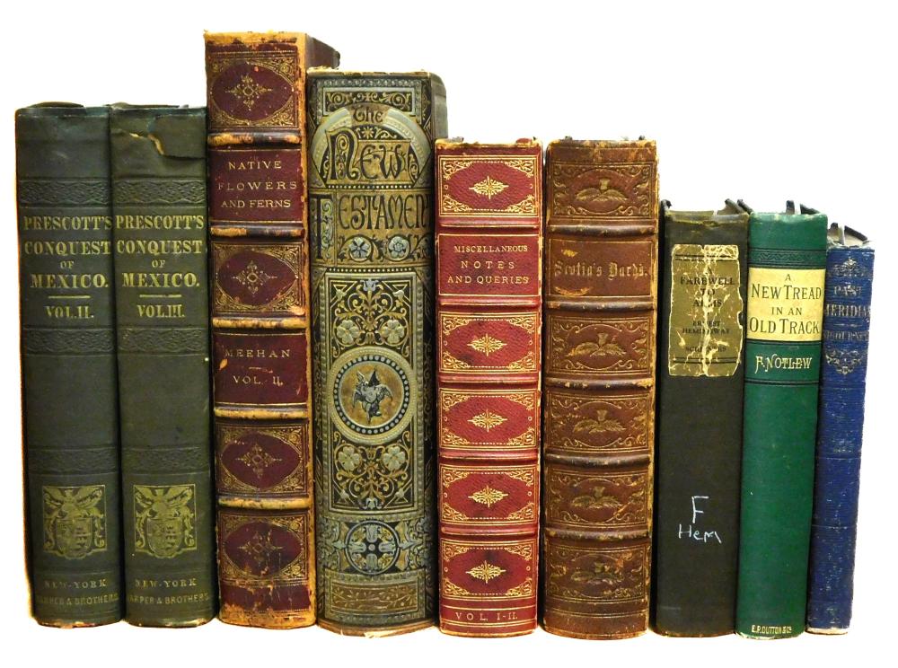 Appraisal: BOOKS Nine miscellaneous collection of early books including Lydia Sigourney's