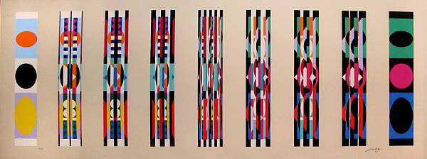 Appraisal: Yaacov Agam Untitled Color silkscreen signed and numbered in pencil