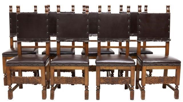 Appraisal: lot of Italian Renaissance Revival side chairs early th c