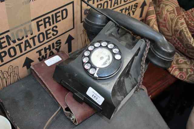 Appraisal: AN OLD GPO BAKELITE TELEPHONE marked beneath ' CB PX