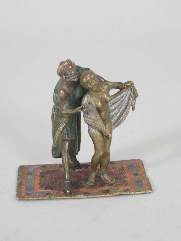 Appraisal: An Austrian cold painted bronze Figure of an Arab with