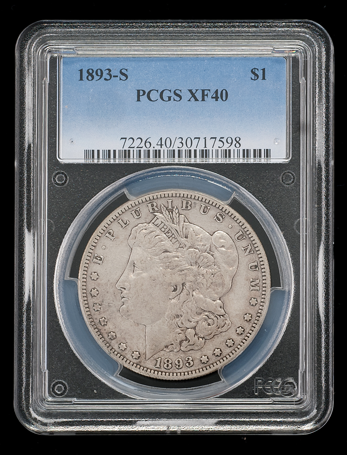 Appraisal: -S U S MORGAN SILVER DOLLAR PCGS graded XF-