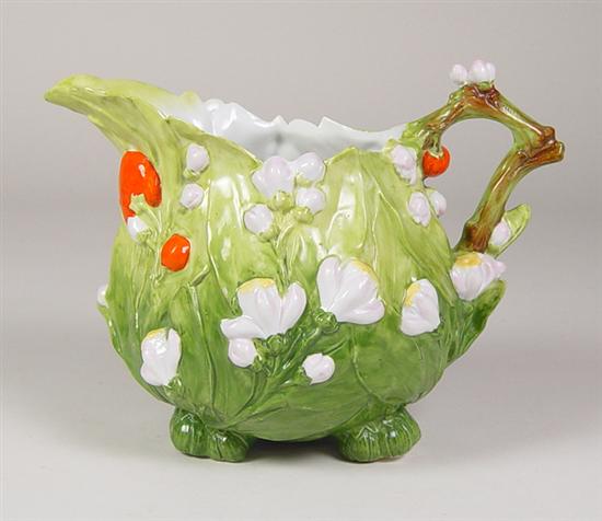 Appraisal: Royal Bayreuth Water Pitcher Leaf design with orange blossoms in