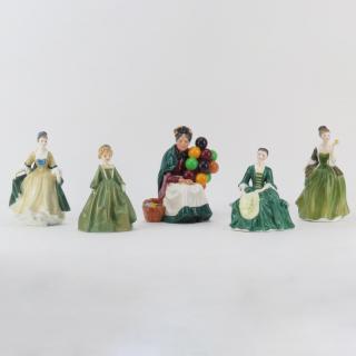 Appraisal: Group of Five Royal Doulton Figurines Group of Five Royal