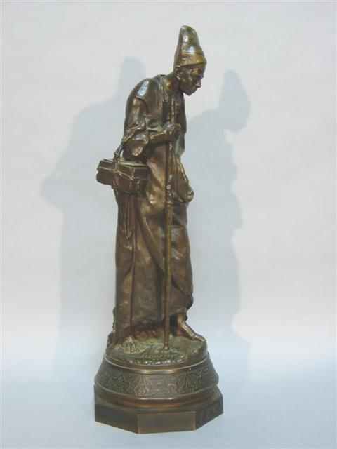 Appraisal: BRONZE FIGURE OF A WALKING PARIAH BY LALOUETTE Late th