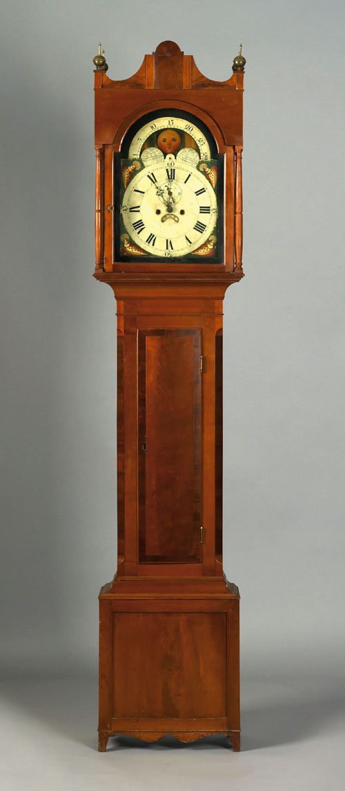 Appraisal: Berks County Pennsylvania Federal cherry tall case clock ca the