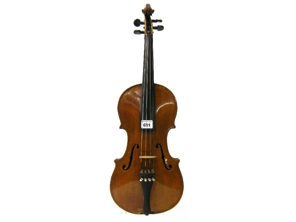 Appraisal: Double purfled violin circa cm