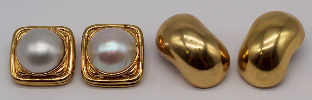 Appraisal: JEWELRY Pair of kt Gold Ear Clips Includes a pair