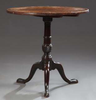 Appraisal: English Regency Style Carved Mahogany Pedestal Tab English Regency Style