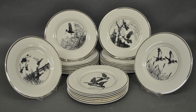 Appraisal: - Twenty-four Richard Bishop bird plates by Castleton dia -