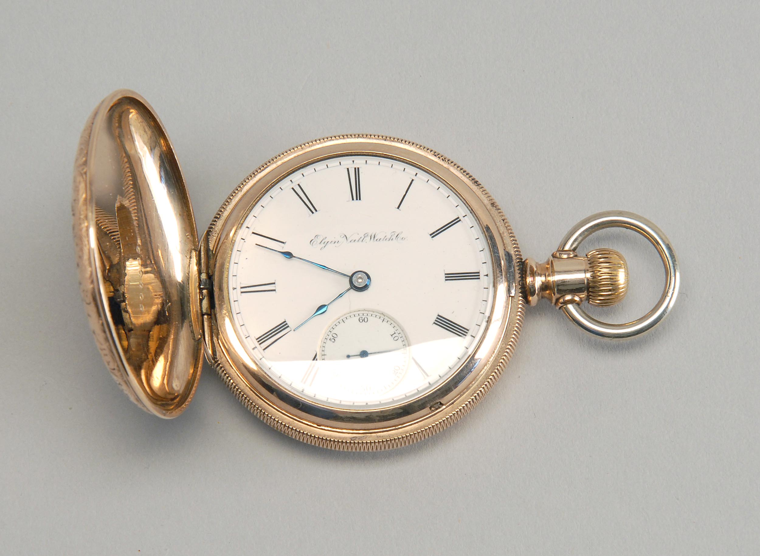 Appraisal: HUNTER CASE POCKET WATCH BY ELGIN Gold filled ConditionRunning condition