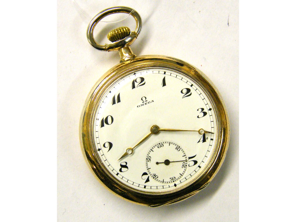 Appraisal: Omega white metal lever pocket watch movement no the dial