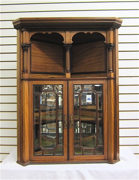 Appraisal: EDWARDIAN SATINWOOD CORNER CABINET George III design English c having