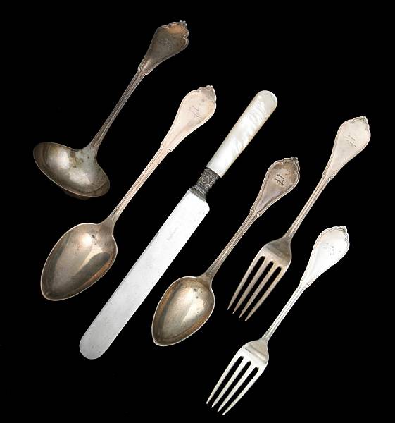 Appraisal: An assembled silver flatware set with caseSan Francisco makers th