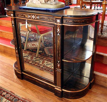 Appraisal: A late Victorian coromandel and inlaid side cabinet inlaid with