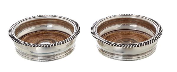 Appraisal: A PAIR OF GEORGE IV SILVER WINE COASTERS BY JAMES