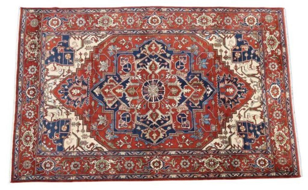 Appraisal: Hand-tied Serapi rug India approx ' l ' w