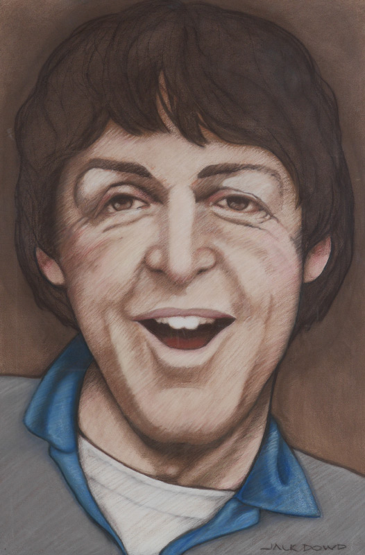 Appraisal: DOWD Jack American - Paul McCartney Pastel '' x ''