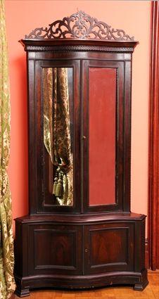 Appraisal: AMERICAN ROCOCO REVIVAL ROSEWOOD CABINET POSSIBLY MITCHELL AND RAMMELSBERG CINCINNATI