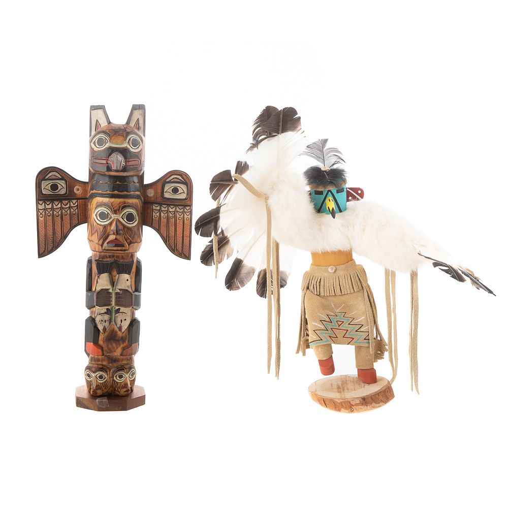 Appraisal: Kachina Doll Miniature Totem Pole Eagle by Hixson Hudson carved