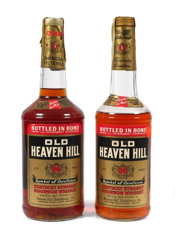 Appraisal: Unopened quart and ml bottle of Old Heaven Hill proof