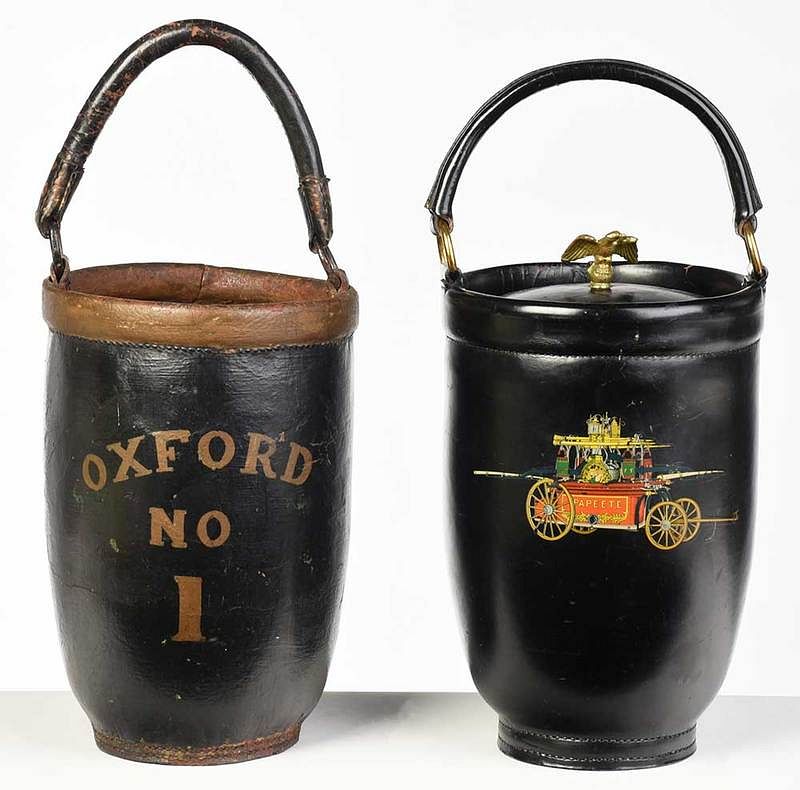 Appraisal: Vintage Painted Fire Bucket Ice Bucket th and th centuries