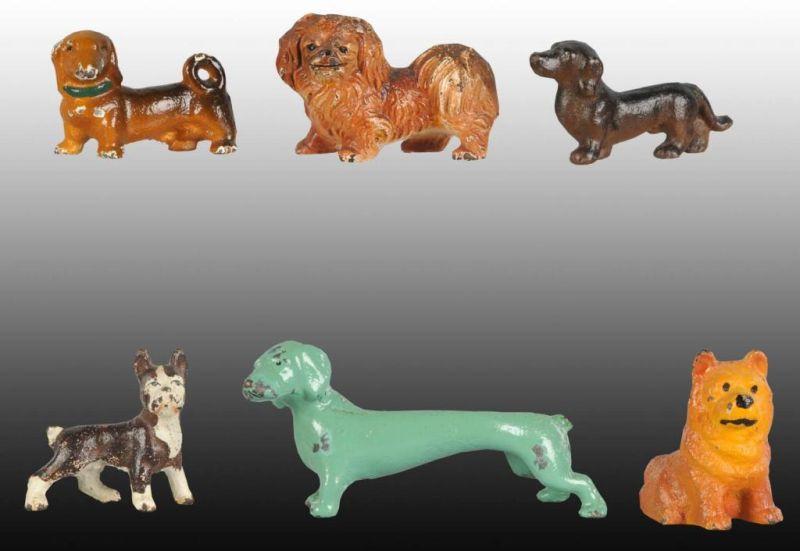 Appraisal: Lot of Dog Cast Iron Party Favors Card Holder Description