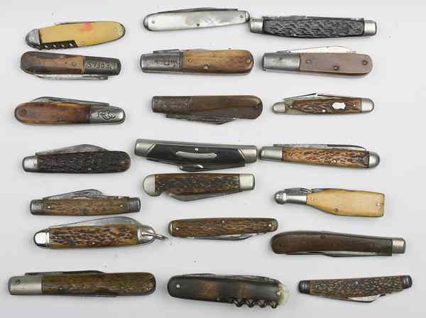 Appraisal: Antique Pocket Knives Lot of Twenty-One Various makers including Ulster