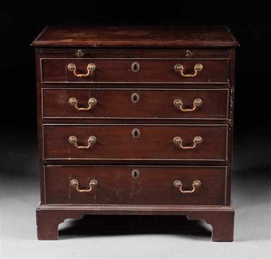 Appraisal: George III mahogany bachelor's chest circa brushing slide with four