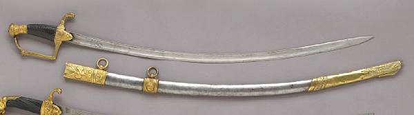 Appraisal: A rare French An XII general officer's saber Curved inch