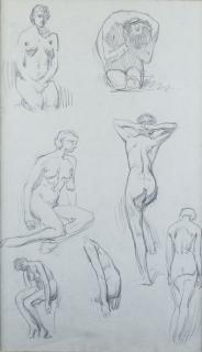 Appraisal: Female Figure Study by Ernest Martin Hennings Ernest Hennings -