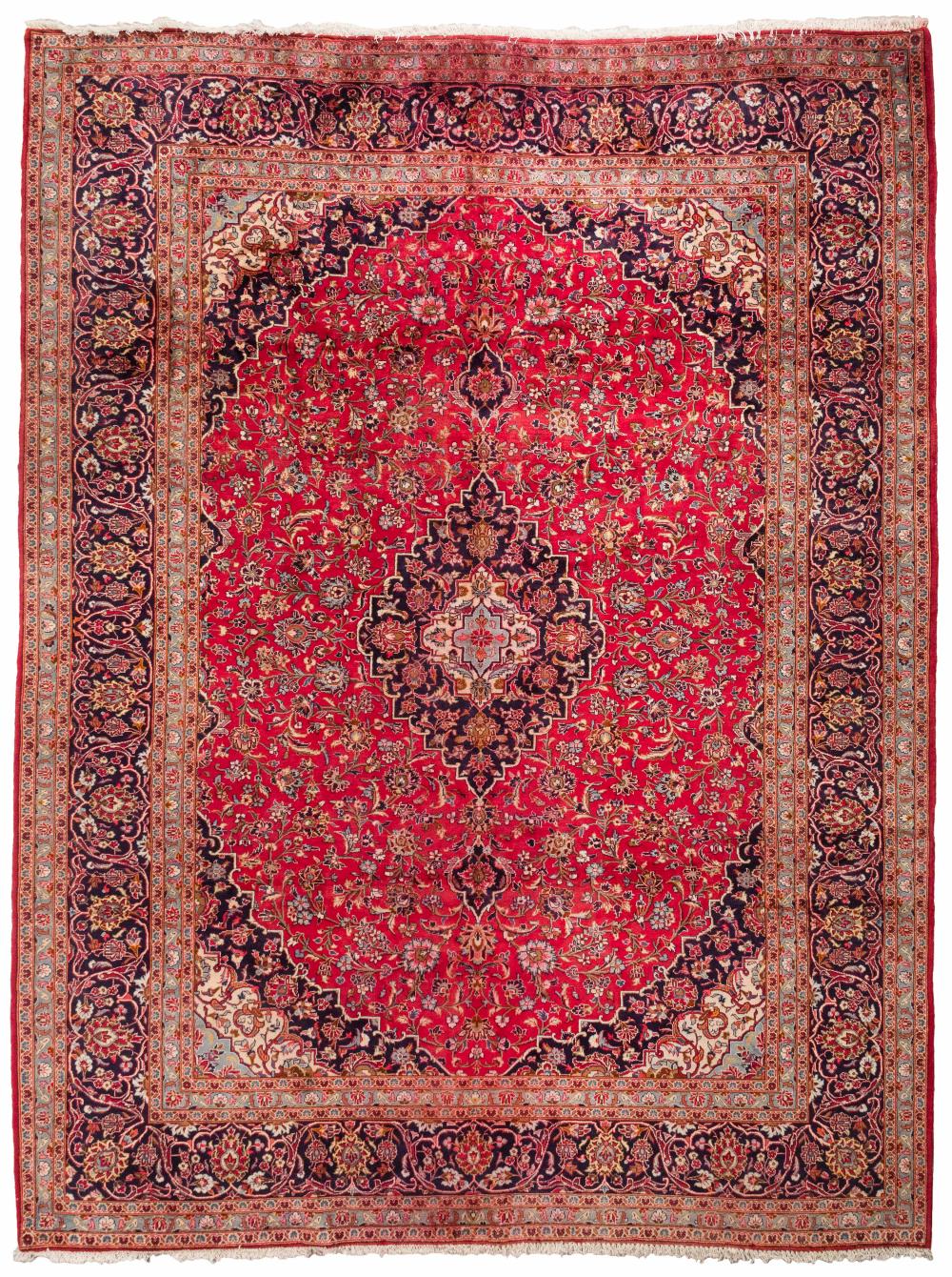 Appraisal: KESHAN RUG X SECOND HALF OF THE TH CENTURYKESHAN RUG