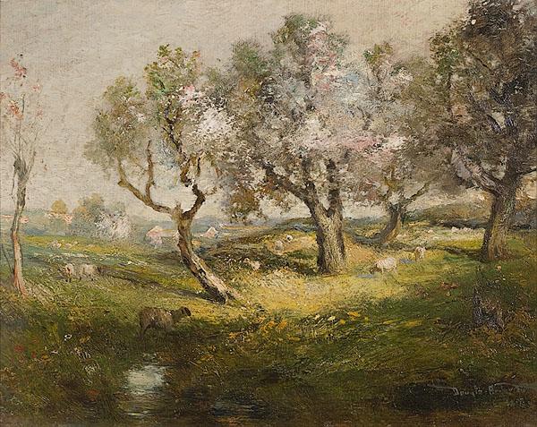 Appraisal: DOUGLAS ARTHUR TEED AMERICAN - Impressionist Spring Landscapeoil on canvassigned