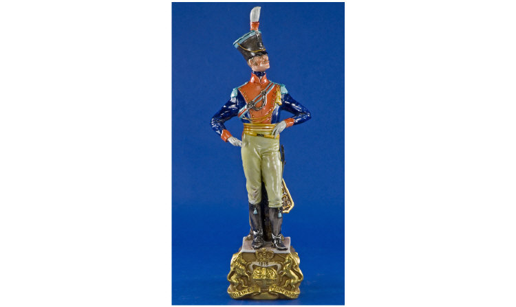 Appraisal: Capo-Di-Monte Figure th century French Soldier inches tall